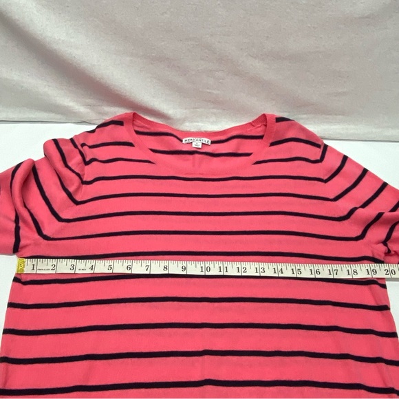 J Crew Mercantile Peyton Large Womens Sweater Mixed Striped Pink Black Casual - Picture 8 of 14